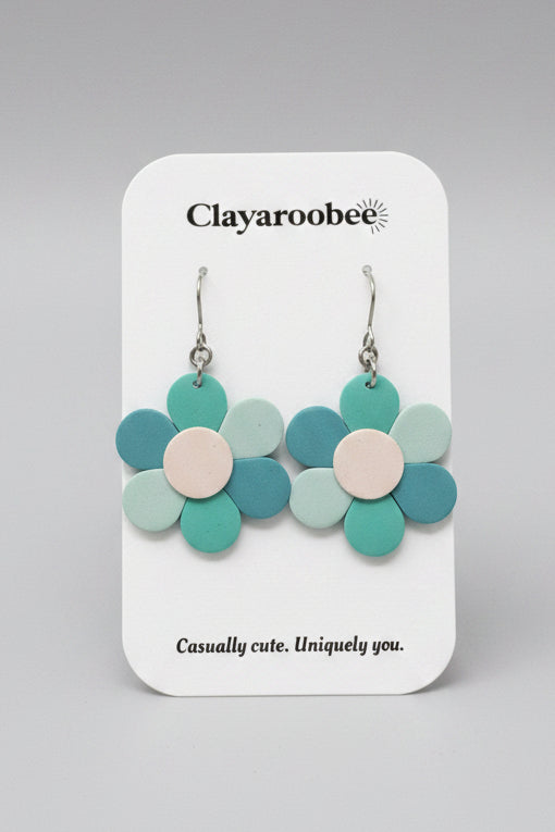 Petal Flower Dangle, Teal