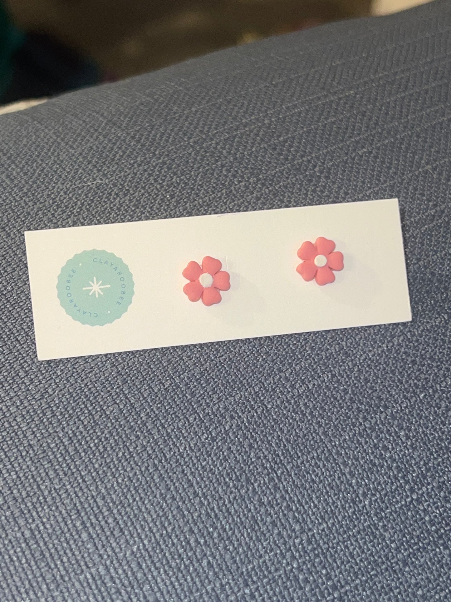Pink Flower Stud