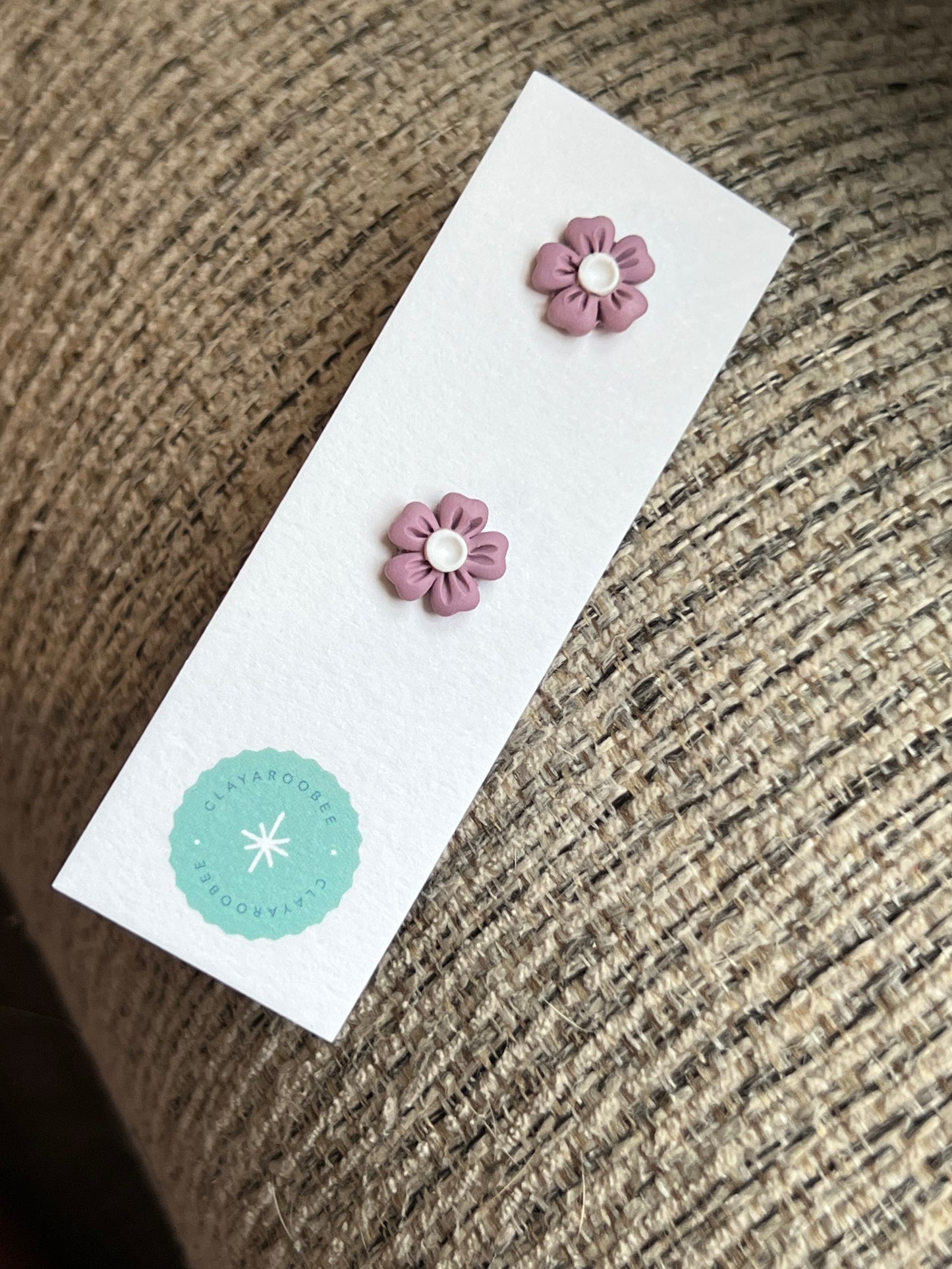 Purple Flower Stud