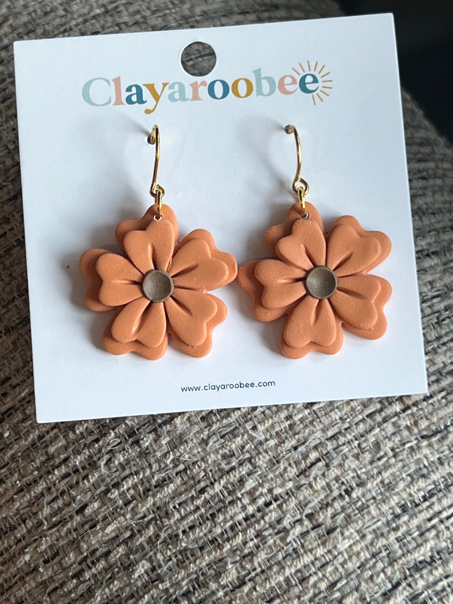 Burnt Orange Double Layer Flower