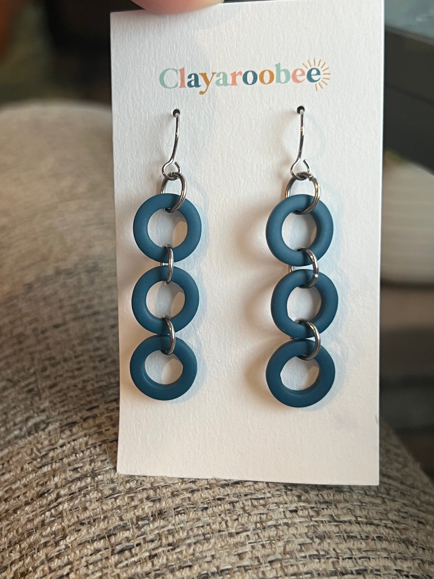 Navy Drop Circles