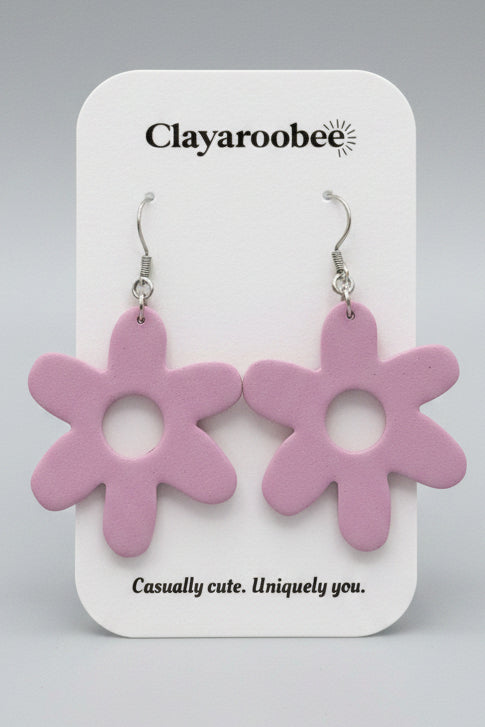 Abstract Flower Dangle, Mauve