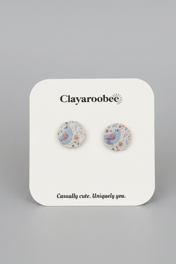 Circle Stud, Bird Design