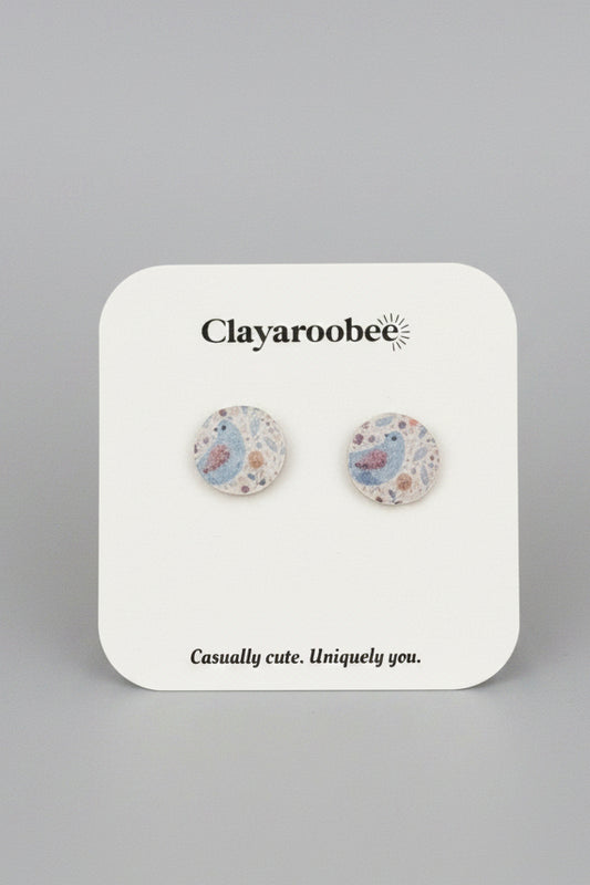 Circle Stud, Bird Design
