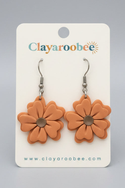 Double Layer Flower, Burnt Orange