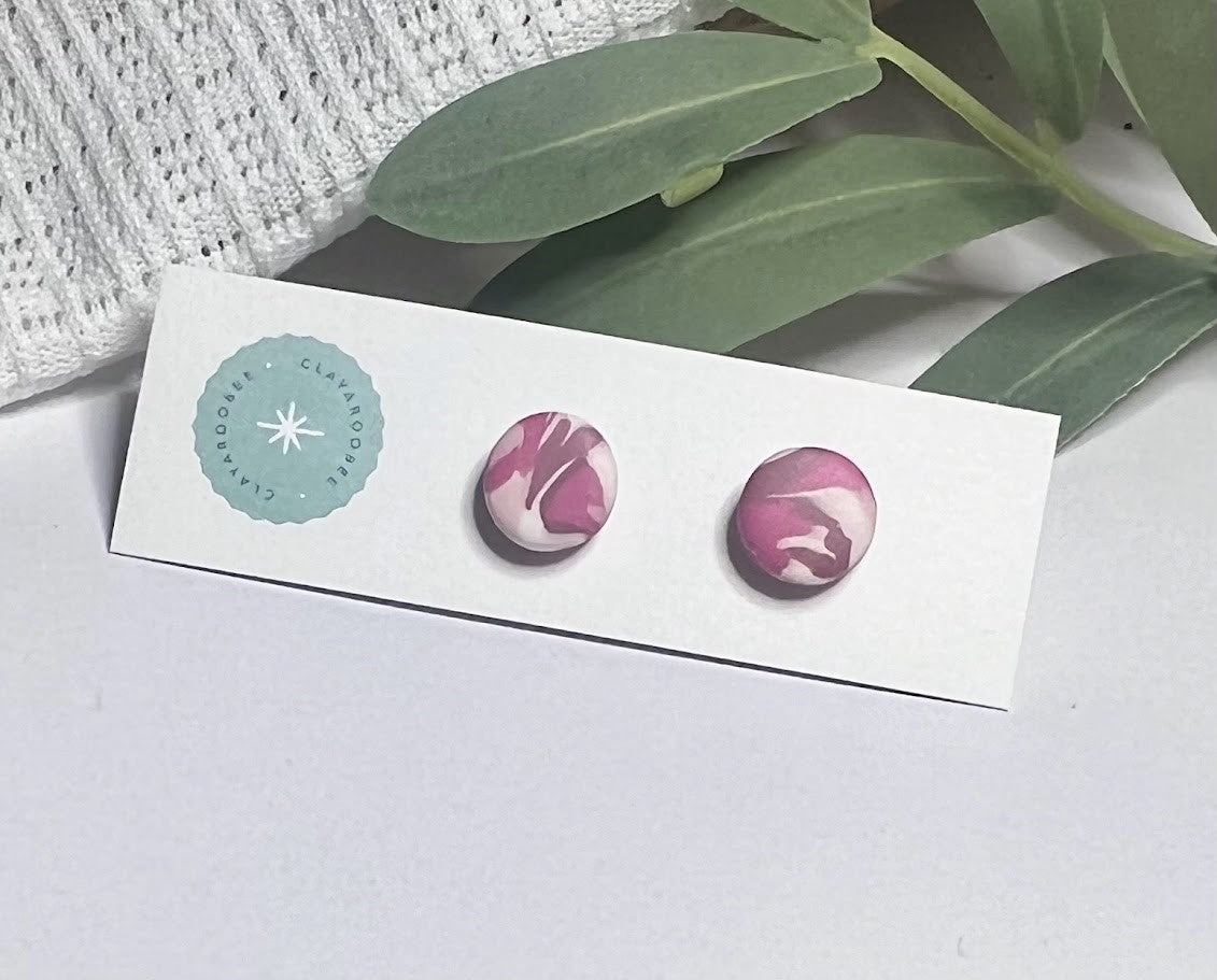 Marbled Studs: PInks
