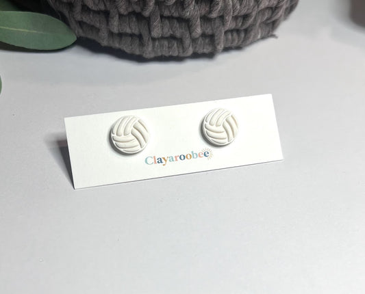 Sporty Style Studs: Volleyballs