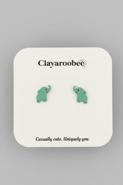 Elephant Stud, Mini, Teal
